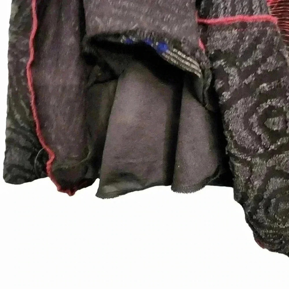 Minkas Stevie Nicks Women L Boho Witchy Sheer Patchwork Blouse - Picture 11 of 12